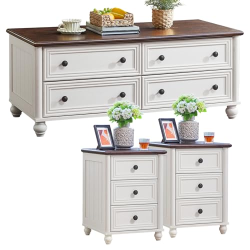 Rustic Farmhouse Coffee Table Set of 3