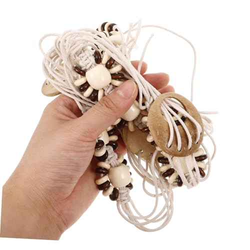 Hawaiian Woven Waist Belt Women's Braided Belt Shell Embroidered Dress Accessory3