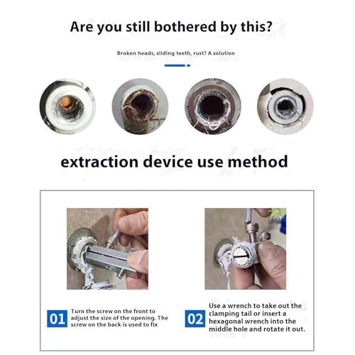 Image of Faucet Broken Head Extractor Tool - Remove Jammed, Rusted or Slipped Tap Heads Easily | Broken Wire Extractor | Plumbing Repair Tool