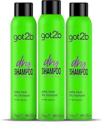 got2b Extra Fresh Champú en seco (3 x 200 ml), champú seco para r...