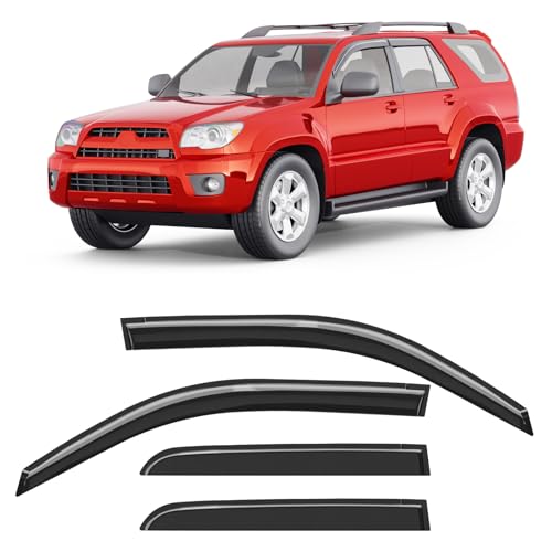 Image of Tape-on Rain Guards Fit for 2003-2009 Toyota 4Runner Extra-Thick Window Rain Guard Window Deflectors Window Vent Visors Vent Shades Exterior Car Accessories-4PCS