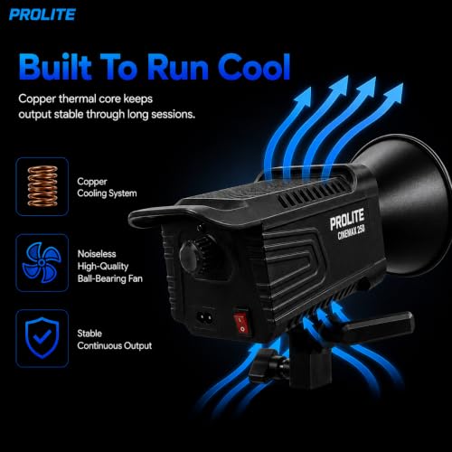 Image of Prolite Cinemax 250 Bi COB LED Studio Light, 2700-6500K Bowens Mount
