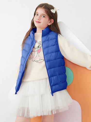 Haloumoning Girls Puffer Vest Kids Zip Up Padded Gilet Winter Quilted Jackets Fashion Outwear 5-14 Years4