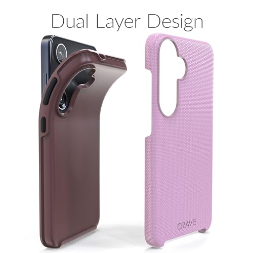 Image of Crave for Samsung Galaxy S24 Case, Shockproof Protection Dual Layer Case for Samsung Galaxy S24 (6.2 inch) - Lilac