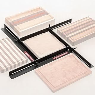 Woodpeckers Juice Groove Jig – Adjustable Router Jig for Cutting Board Juice Grooves, Fits 10-1/4" to 18-3/4" Boards, Powder-Coated Steel Rail Design – Made in USA JGJ