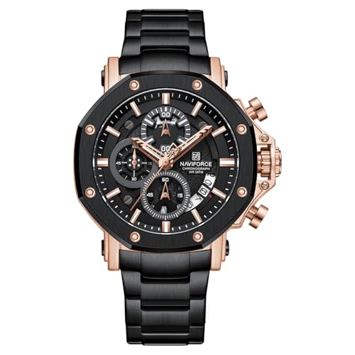 Image of NAVIFORCE NF8065 Rugged Watch with Date and Stopwatch Features Analog Watch
