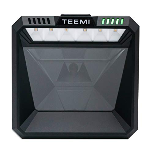 TEEMI 2D QR Handsfree Barcode Scanner USB Wired + Virtual COM Port, 4.9”3.3” Large Scanning Window, Omni-Directional QR Area Imager for Retail, Inventory Management, Kiosk, Pharmacy, TMSL-74