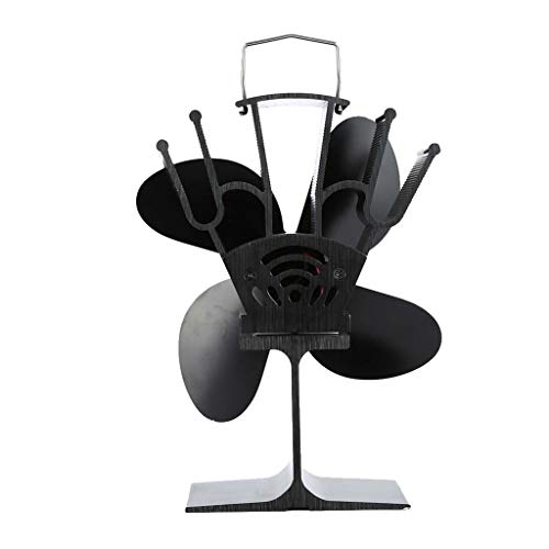 figatia Ventilador de Fogão de 3 Lâminas Movido a Calor para/queimador de /, Branco