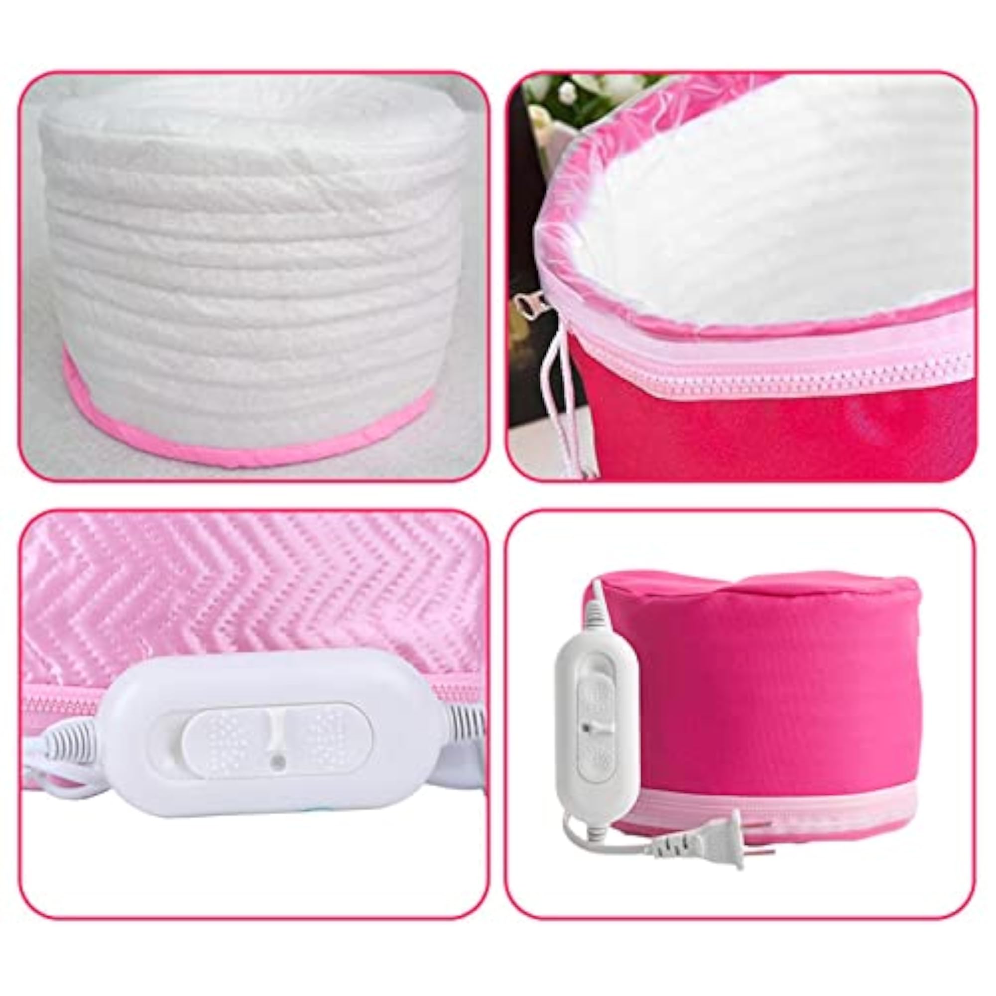 3x Hair Heating Caps Steamer, Electric for Home Salon