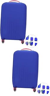 2 Peças De Capa De Porta-Malas De Bagagem Mala Lavável Mala De Viagem Azul Com Rodas Manga Manga Polegadas Elástica - Capas De Bagagem De Mão Para Protetor Tey Mala De Bagagem