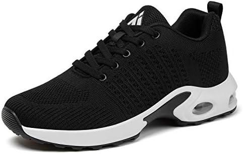 Mishansha Womens Air Cushion Running Shoes Lightweight Jogging Training Walking Fitness Sport Athletic Tennis Sneaker 8.5 Black