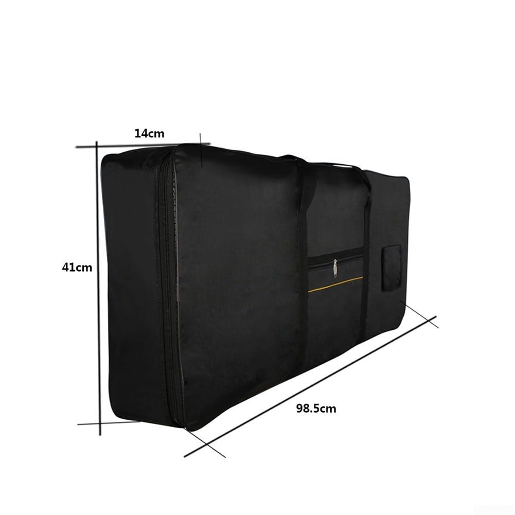 ReachMall Étui pour clavier électronique 61 touches, tissu Oxford 420D, sac professionnel double poche, sac d'orgue électronique portable, étui rembourré portable