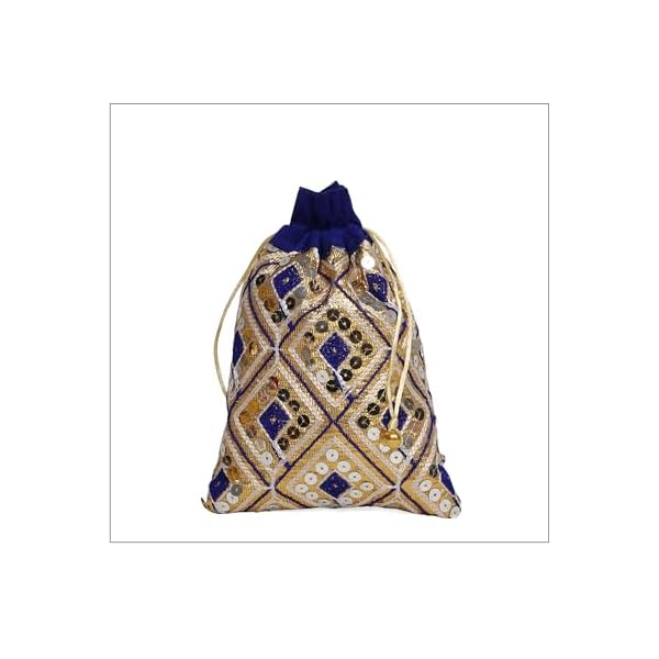Dulhan DLC set of 50 Shimmer & Velvet Potli Bags with Heavy Work for Wedding Return Gifts, FANCY pouch potli, Bridal Handbag for Women - Image 8