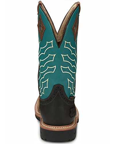 Justin Original Work Men's Peanut Wyoming Square Steel Toe Work Boot4