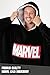 Marvel Gifts for Adults & Teens, Soft & Comfortable Blanket Hoodie for Men and Women, Trendy Wearable Blanket for Avengers Fans, Black