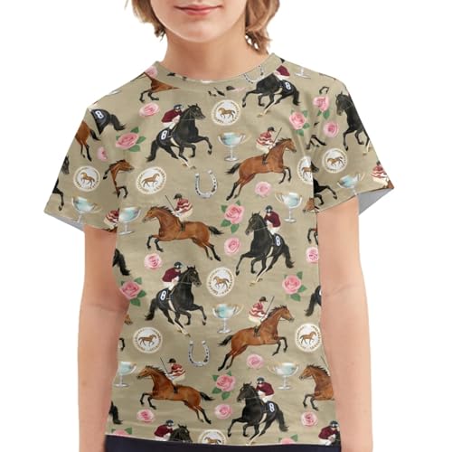 Image of Kids Graphic T-Shirt Boys Girls Novelty Tees Top Short Sleeve Shirts Summer Blouses 3-16