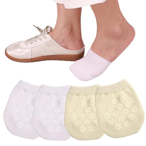 Image of Toe Socks for Mules, Half Socks No Show Toe Toppers Covers for Women, Invisible Footies for Flat Clogs 4 /6 /8 pairs