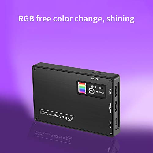 YanFeng RGB-Videoleuchte, LED-Videoleuchte für Kamera Langlebige RGB-Videoleuchte, über USB wiederaufladbar – Bild 7