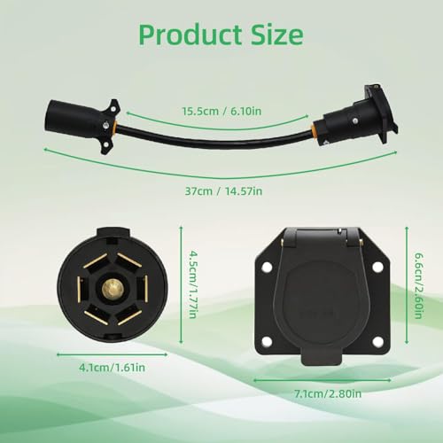 F2BC004XXBK 7 Way RV Camera Power Adapter with On/Off Switch Compatible with Furrion Vision S 12V Trailer Backup Camera Connector Replace 2021132201 by Generic - Image 2