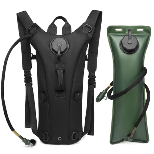 Mochila de hidratación con vejiga de Agua 3L, Paquete de hidratación Desmontable con Paja de Sellado, Mochila de vejiga de Agua con Correa Ajustable para Ciclismo