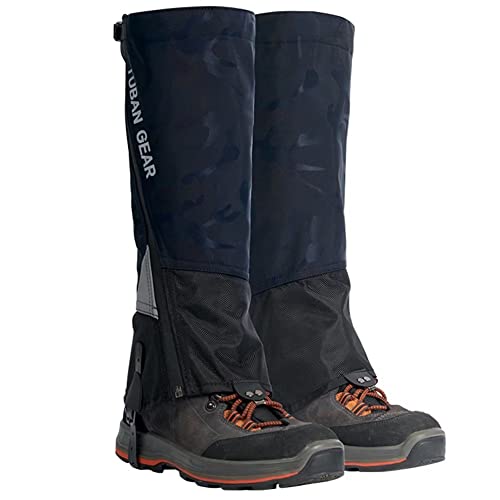 ROTTO Polainas Impermeables Senderismo Nieve Trekking Caza para Hombre Mujer con Cremallera Totalmente Abierta (L)