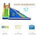 OLAKIDS Inflatable Water Slide, Kids Bounce House with Slide Climbing Wall Splash Pool, Outdoor Jumping Castle Inflatable Obstacle Course for Backyard with Carrying Bag Repairing Kit Stakes