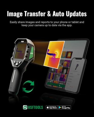 F2W Thermal Camera 256x192 IR Resolution, Thermal Imaging Camera with IntellFault Intelligent Scene,3.2" Screen,25Hz,-4°F to 1022°F,App Image Transfer & PC Analysis,640x480 Super Resolution, Case
