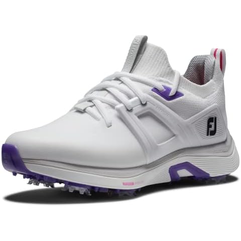 FootJoy Women's Hyperflex Golf Shoe in White Purple Grey Cover
