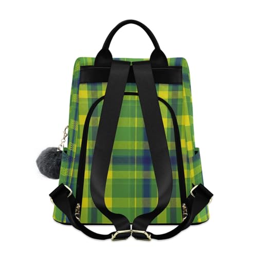 Sac à dos en polyester sergé élégant et robuste à carreaux