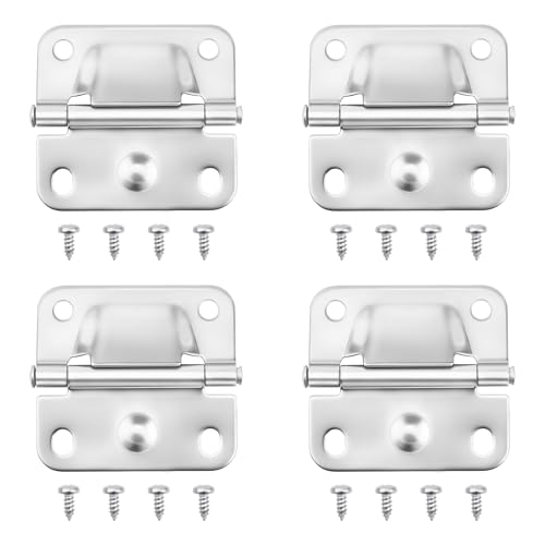 4PCS Stainless Steel Cooler Hinge Replacement for Coleman Cooler Hinges with Screws Compatible with Coleman Ice Chest Models 5235 5250 5286B 6262 6270 and More Camping Cooler Accessories