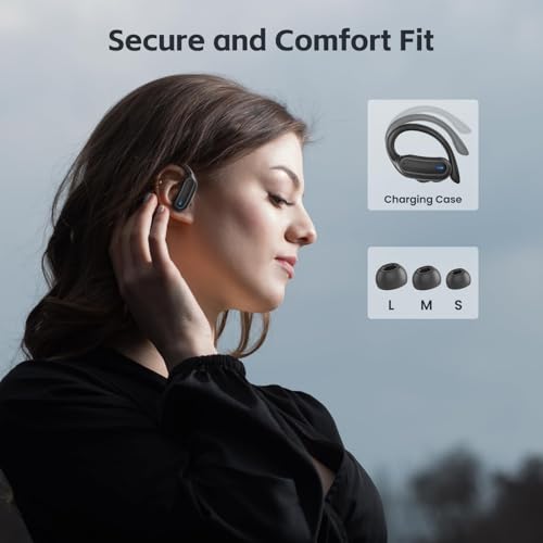 TRAUSI Wireless Earbuds Bluetooth Kopfhörer, Bluetooth 5.3 Stereo Over Ear Buds, Noise Cancelling...