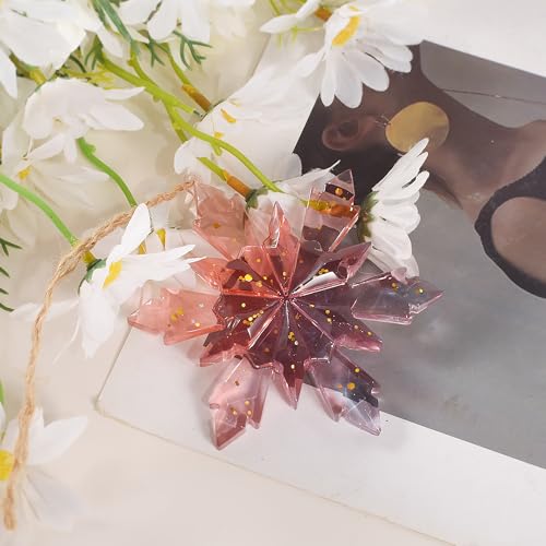 image for ESEENS 8 Pack Pendant Molds Snowflake Resin Mold - Resin Casting Silic