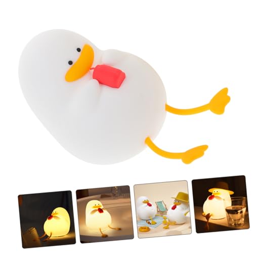 Lámpara de Noche de Silicona con Forma de Pato Recargable miniatura 7