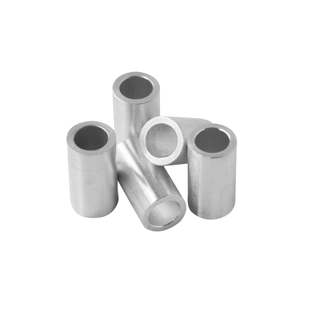 Aluminum Spacer 3/8 OD x 1/4 ID x Choose Your Length, Round Spacer Unthreaded Standoff Bushing Plain Finish, Fits Screws Bolts ¼ or M6 by Metal Spacers Online (11/16 Length, 100 Pack)