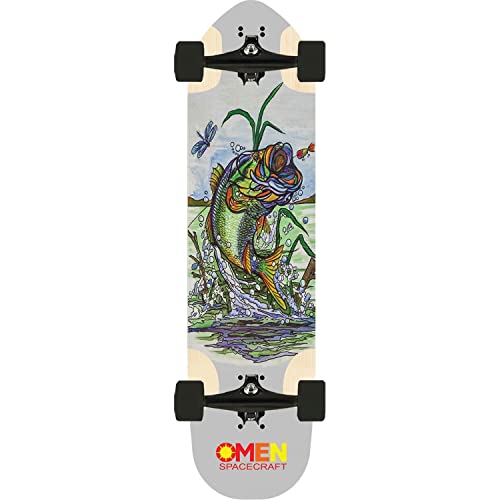 Omen Boards Giza Bigmouth Longboard Complete Skateboard - 9.67