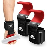 flintronic Calleras para Crossfit, Unisex Power Grips Sin Agujeros, Protección Antidesgarros y Ampollas, para Crossfit, Halterofilia, Calistenia y Ejercicios de Fuerza-Rojo