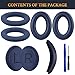 SOULWIT Replacement Kit for Bose QuietComfort QC35/QC35 ii Over-Ear Headphones, Ear Pads Cushions + Headband + Silicone Earpads Cover Protector - Blue
