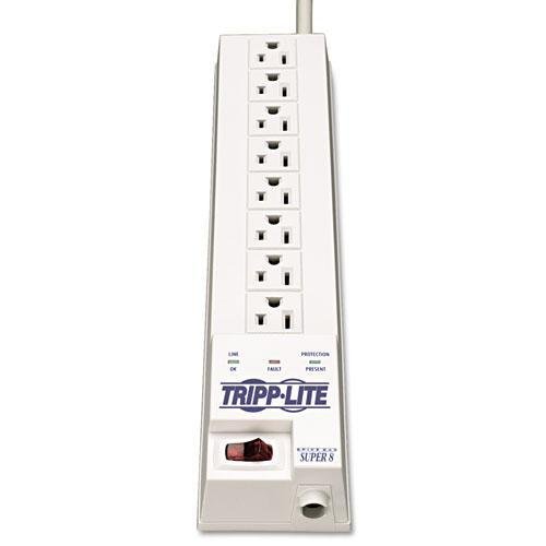 Tripplite SK66 SK6-6 Protect It! Surge Suppressor, 8 Outlets, 8 ft Cord, 1080 Joules, White