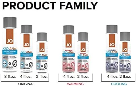 JO H2O Anal Water Based Personal Natural Lubricant, Original 8 Ounce, Sex lube for Men, Women, Couples