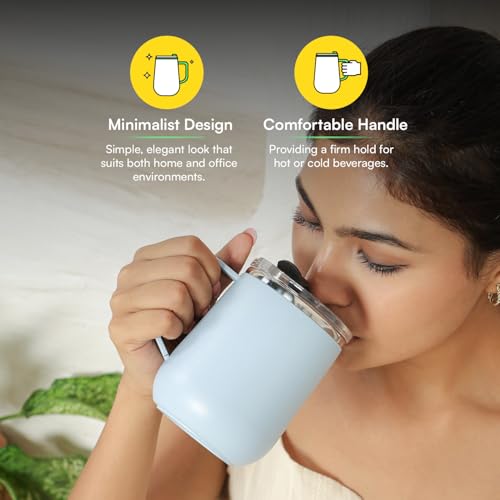Image of Udyan Tea 500ml Stainless Steel Insulated Mug with Double-Walled Design | Spill-Proof Flip-Top Lid & Comfortable Handle| Ideal Gift for All Occasions