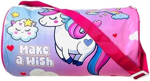 Uni-Corn Duffle Bag for Girls | Travel Duffel with Shoulder Strap | Overnight Gym Bag for Kids | Waterproof, Lightweight & Durable (Uni-Corn_3)