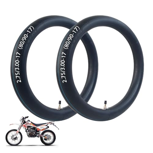 Image of 2 Pack 2.75 /3.00-17 Heavy Inner Tube, 80 /90-17 Replacement Tire | 17 Inch Inner Tube, for Dirt Bike Motorcycle Replacement Mini Pit Bikes, Off-Road Motorcycles and More