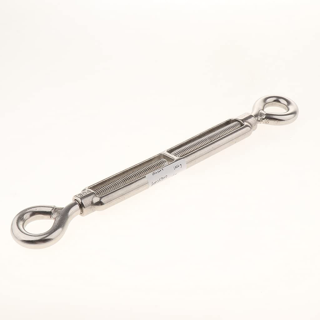 Tiny Store Stainless Steel Turnbuckle Wire Rope Tensioner Hook Eye