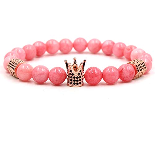 Bijoux accessoires de vêtements personnalisés avec bracelet pierre rose