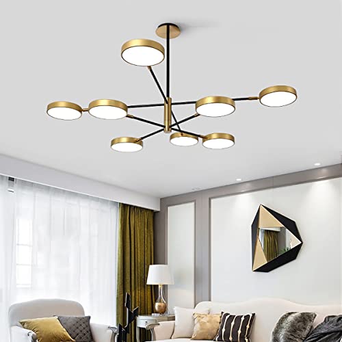 Ventilateur de plafond moderne avec lampe LED réglable pour salon - 7