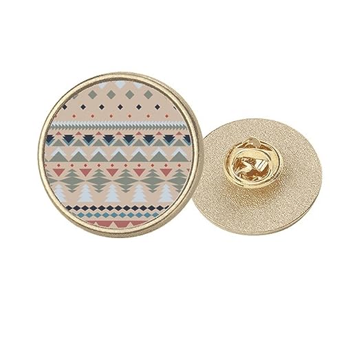 Broche ronde en métal doré losange bleu rouge gris M : égayer une tenue terne instantanément