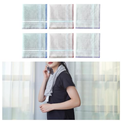 Pañuelos para hombre y mujer unisex en pack de 6 piezas de algodón suave de uso diario 6