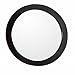 Bellaterra Home 9900-M-SW Round Framed Mirror-Manufactured Wood-Sable Walnut