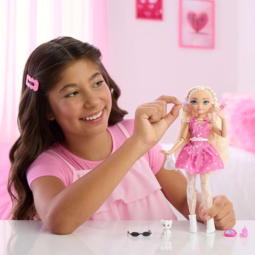 Image of Barbie Dream Besties Malibu inch Fashion Doll & Accessories, Posable with Blonde Hair & Makeup-Themed Toy Pieces | Fashion Doll with Removable Fashions & Makeup Themed Accessories, Ages 3+