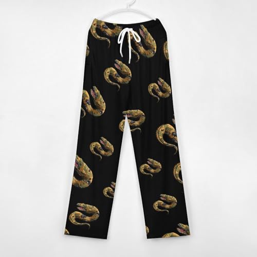 Moray Eel Camouflage Pajama Pants with Pockets Print Loungewear Bottoms Soft Sleep Pants for Men Women 6